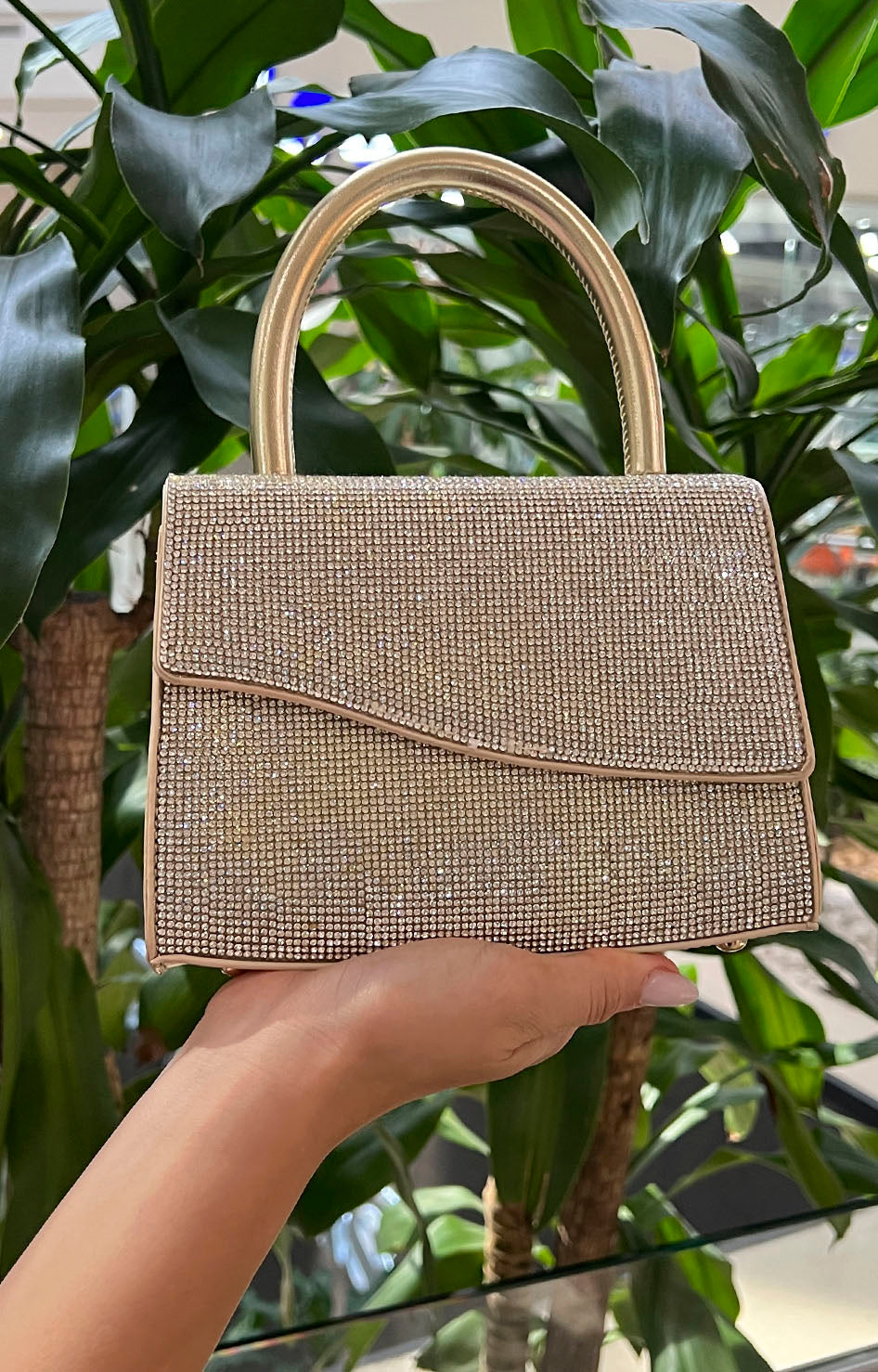 Bolsa dorada con brillos - Boutiquemirel