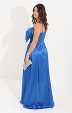 Vestido azul eléctrico con maxi moño - VESTIDO Boutiquemirel 
