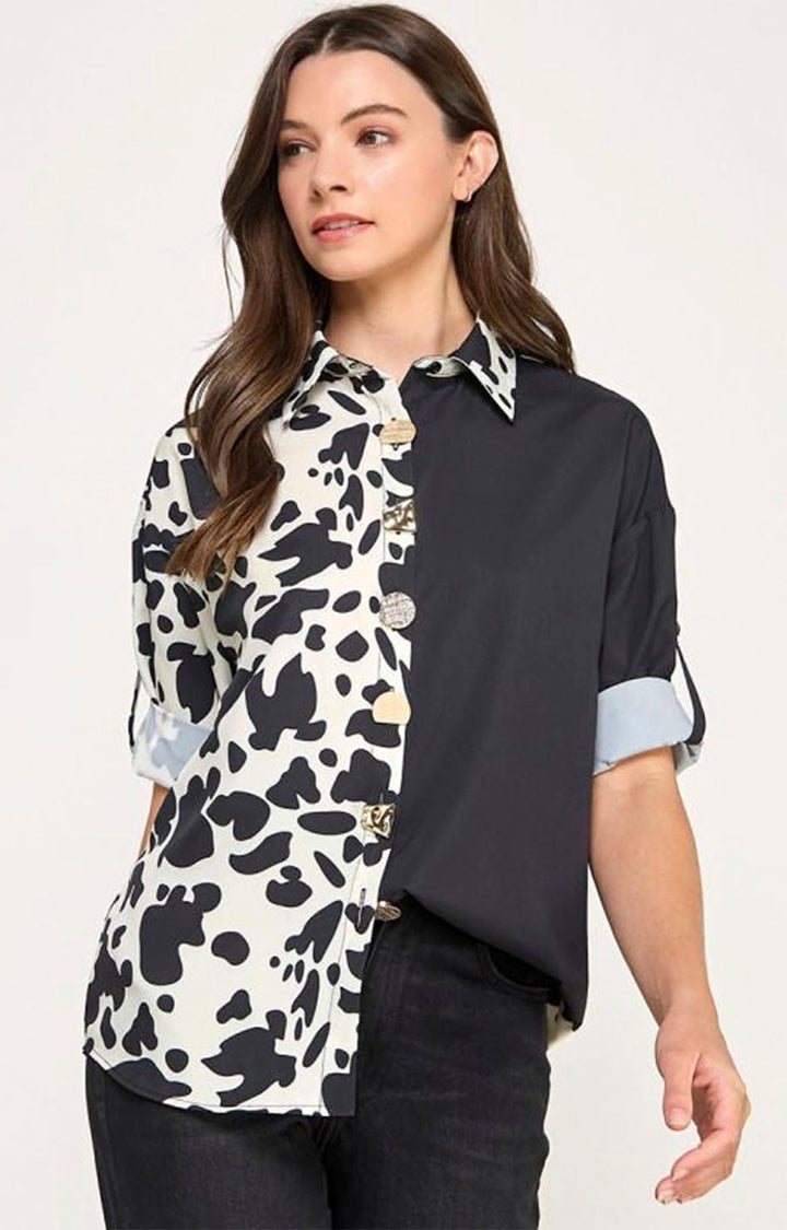 Camisera cow negra - BLUSA Boutiquemirel 