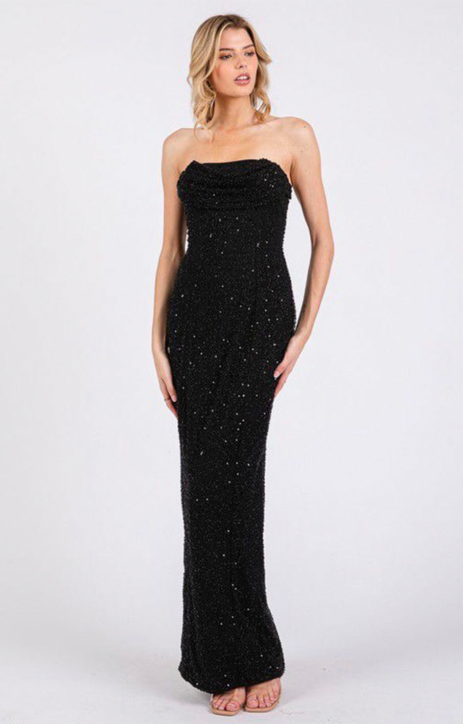 Vestido strapless negro - VESTIDO Boutiquemirel 