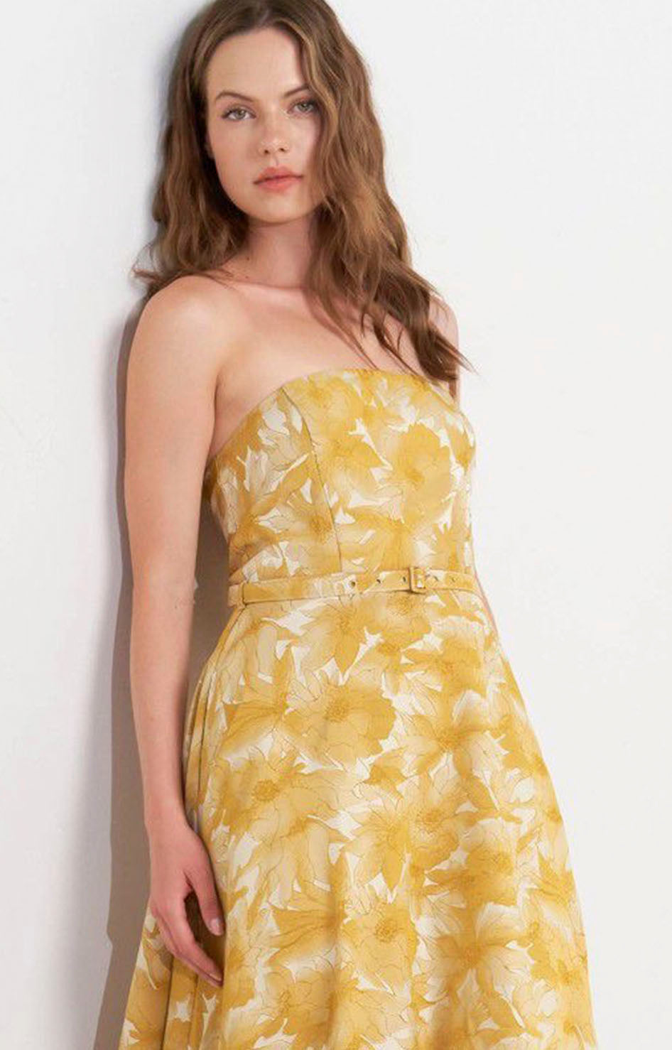 Vestido strapless mostaza - VESTIDO Boutiquemirel 