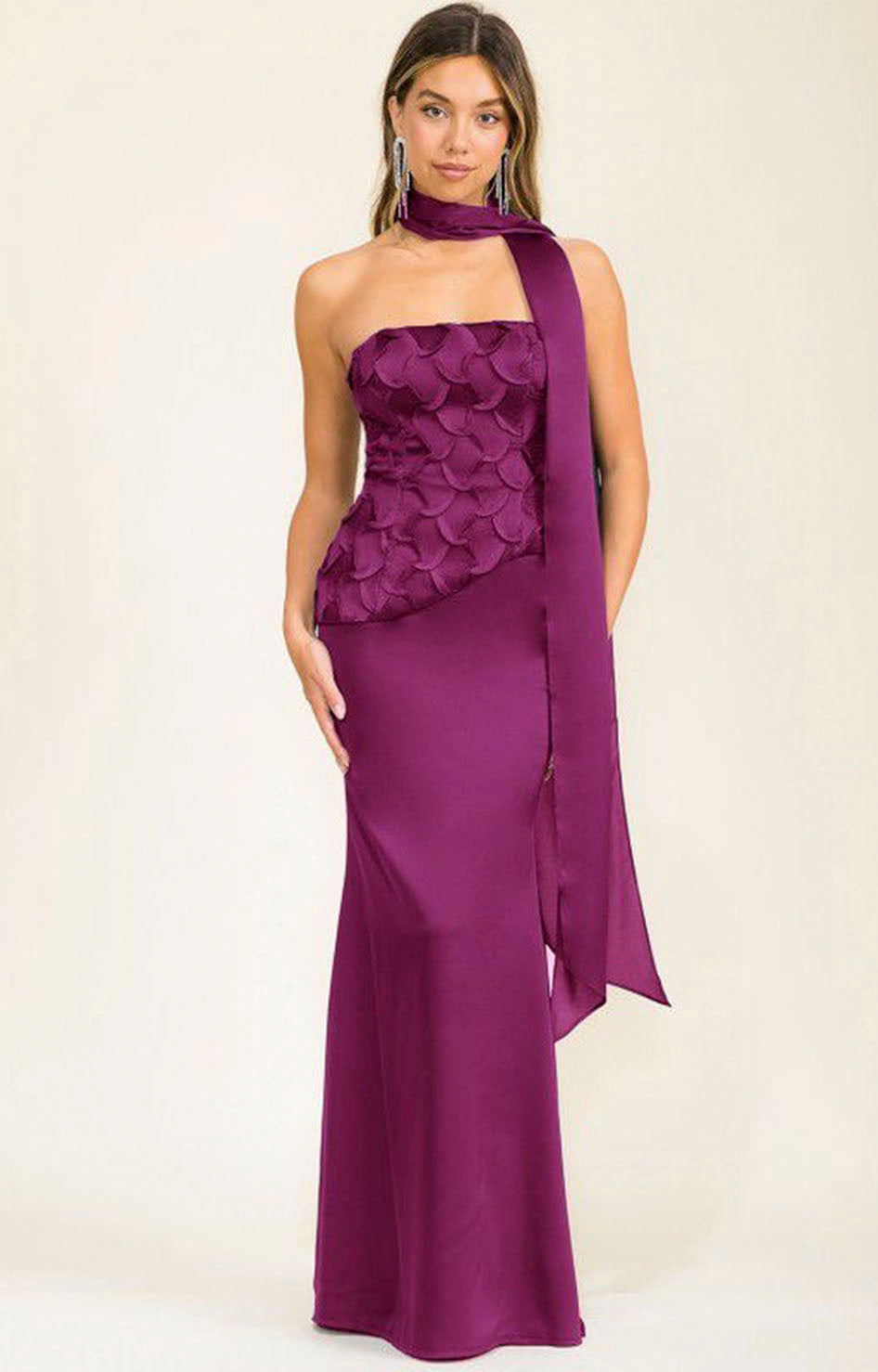Vestido strapless morado - VESTIDO Boutiquemirel 