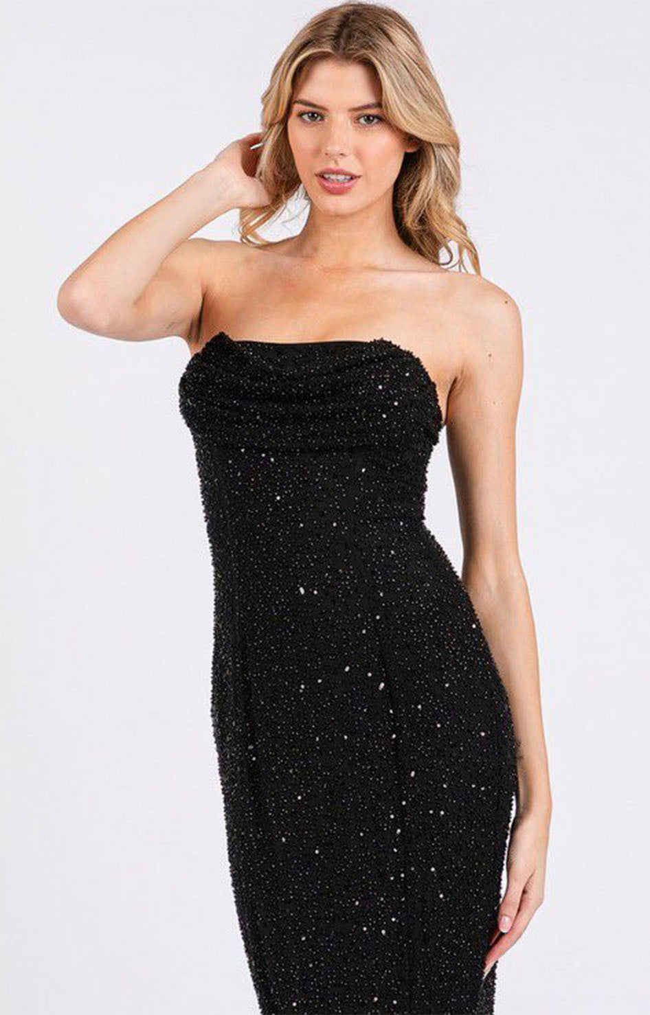 Vestido strapless negro - VESTIDO Boutiquemirel 