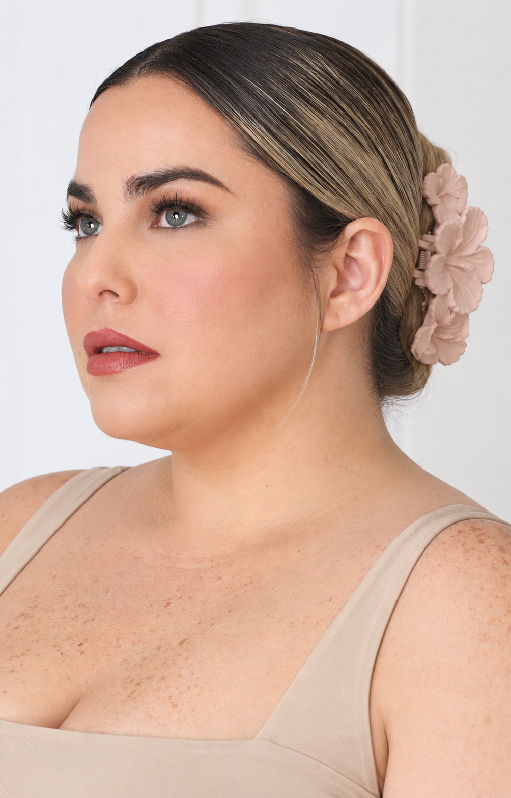 Pinza de cabello de flor de hibisco