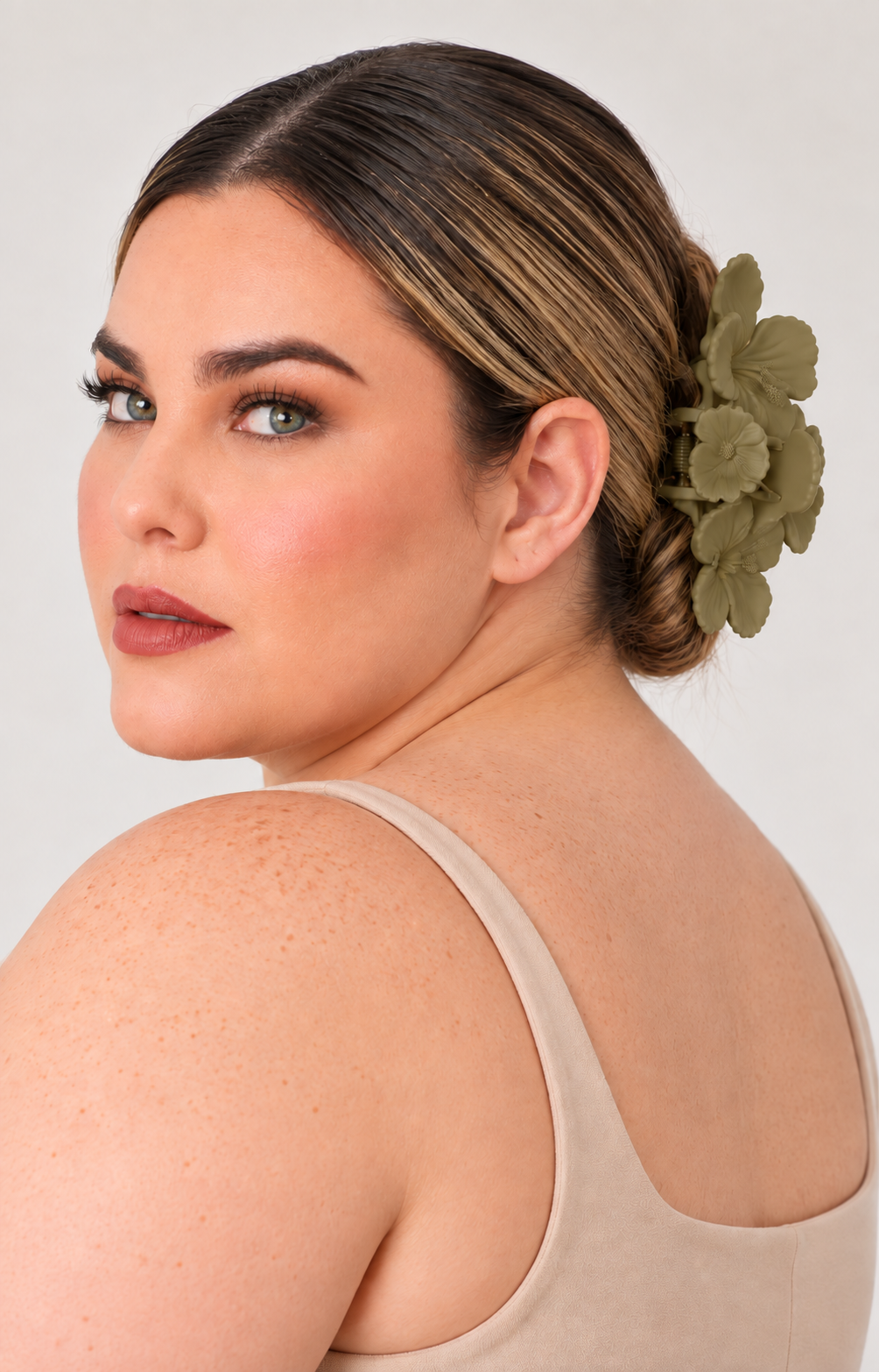 Pinza de cabello de flor de hibisco