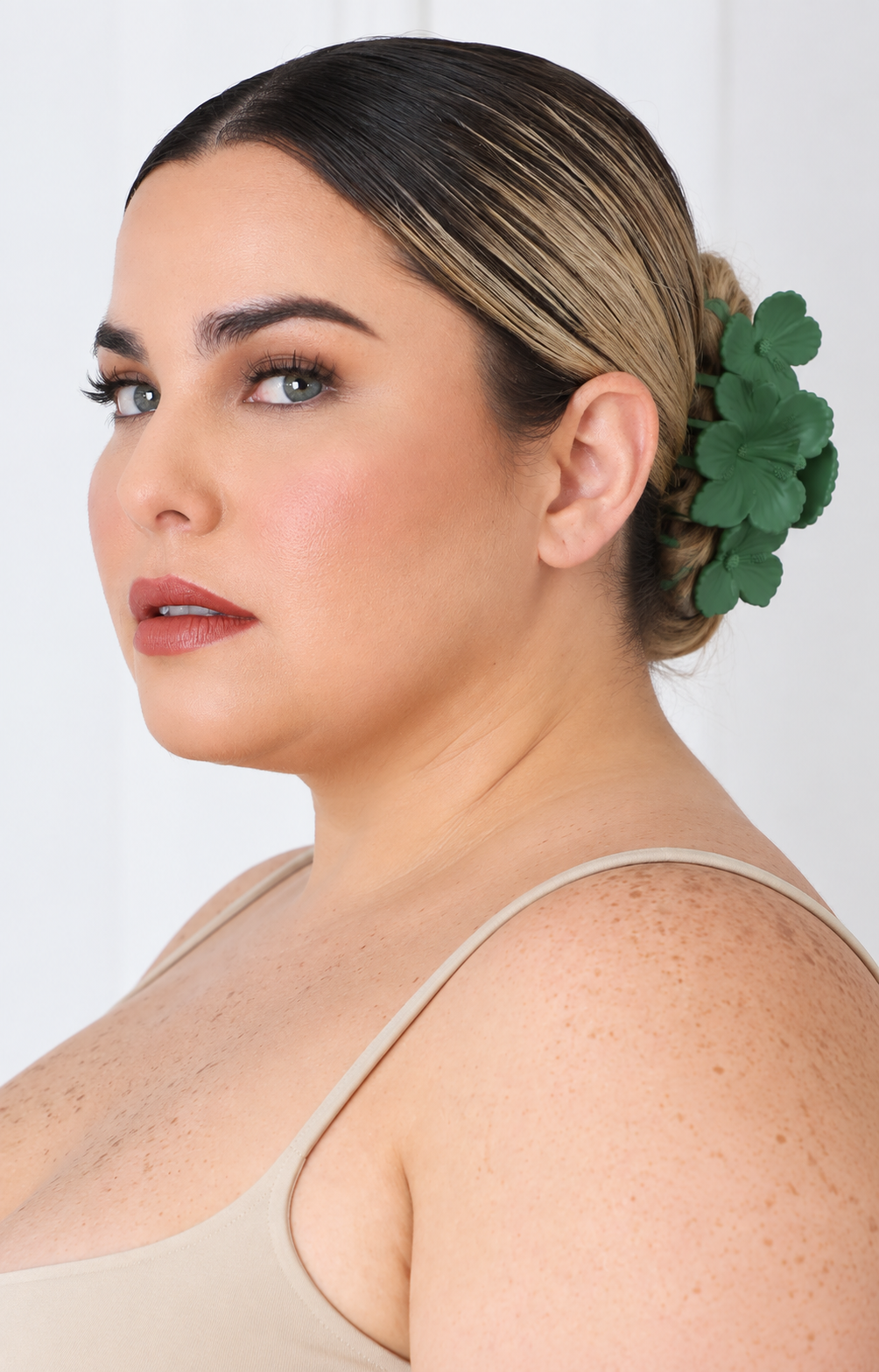 Pinza de cabello de flor de hibisco