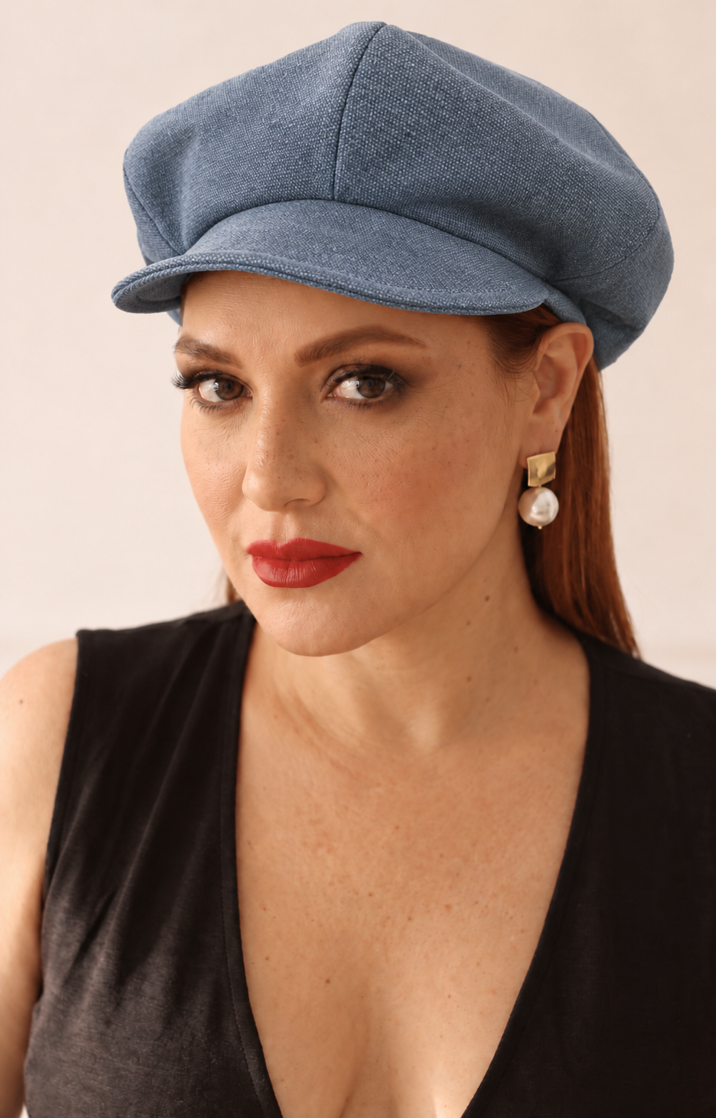 Boina con Visera Azul