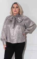 Blusa beige metálica - BLUSA XL Boutiquemirel 