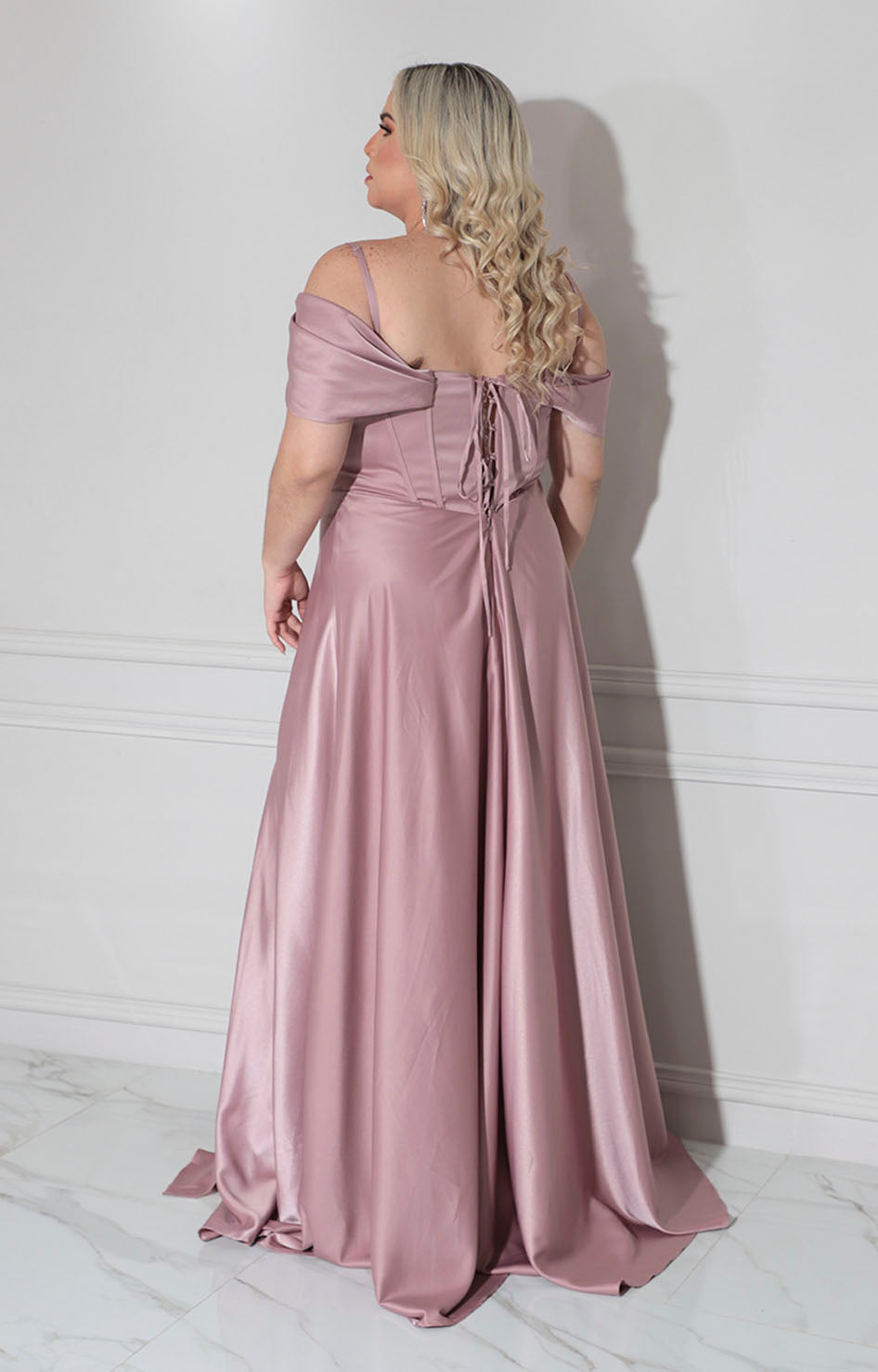 Vestido rosa de gala