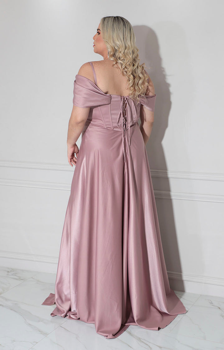 Vestido rosa de gala