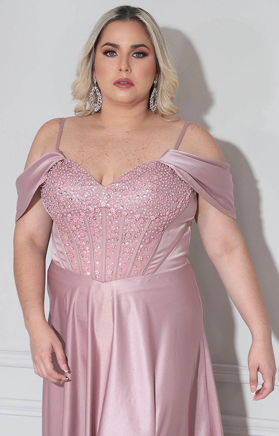 Vestido rosa de gala