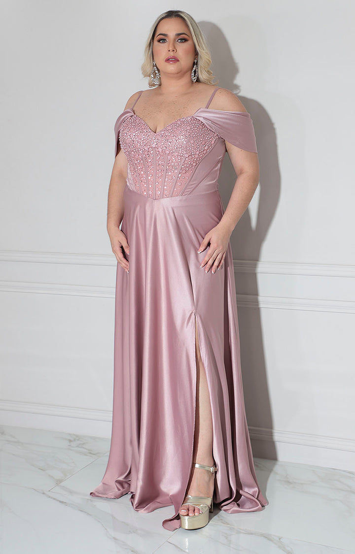 Vestido rosa de gala