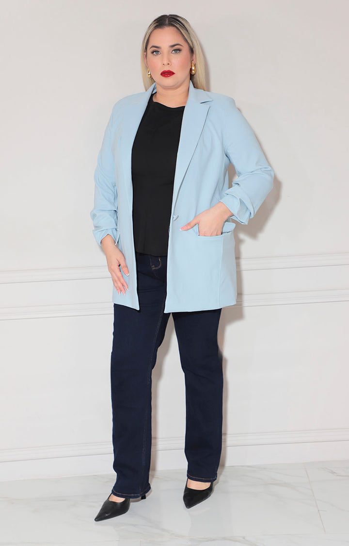 Blazer azul cielo
