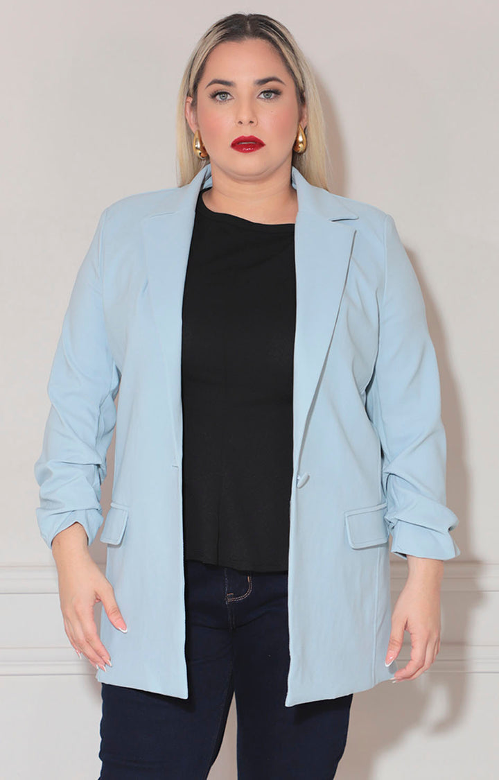 Blazer azul cielo