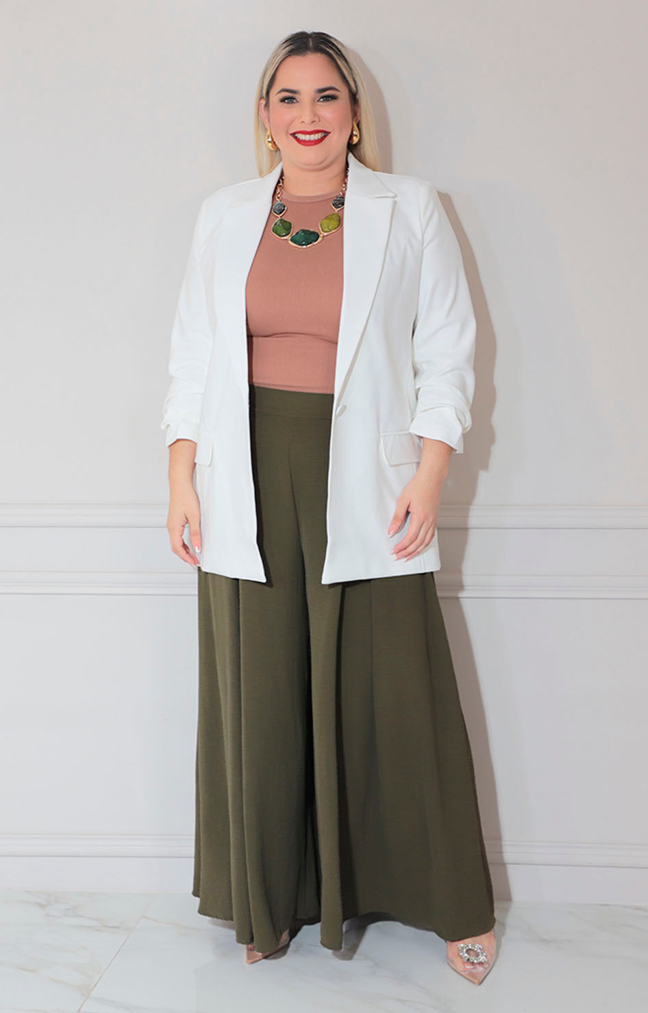 Blazer blanco - SACO XL Boutiquemirel 