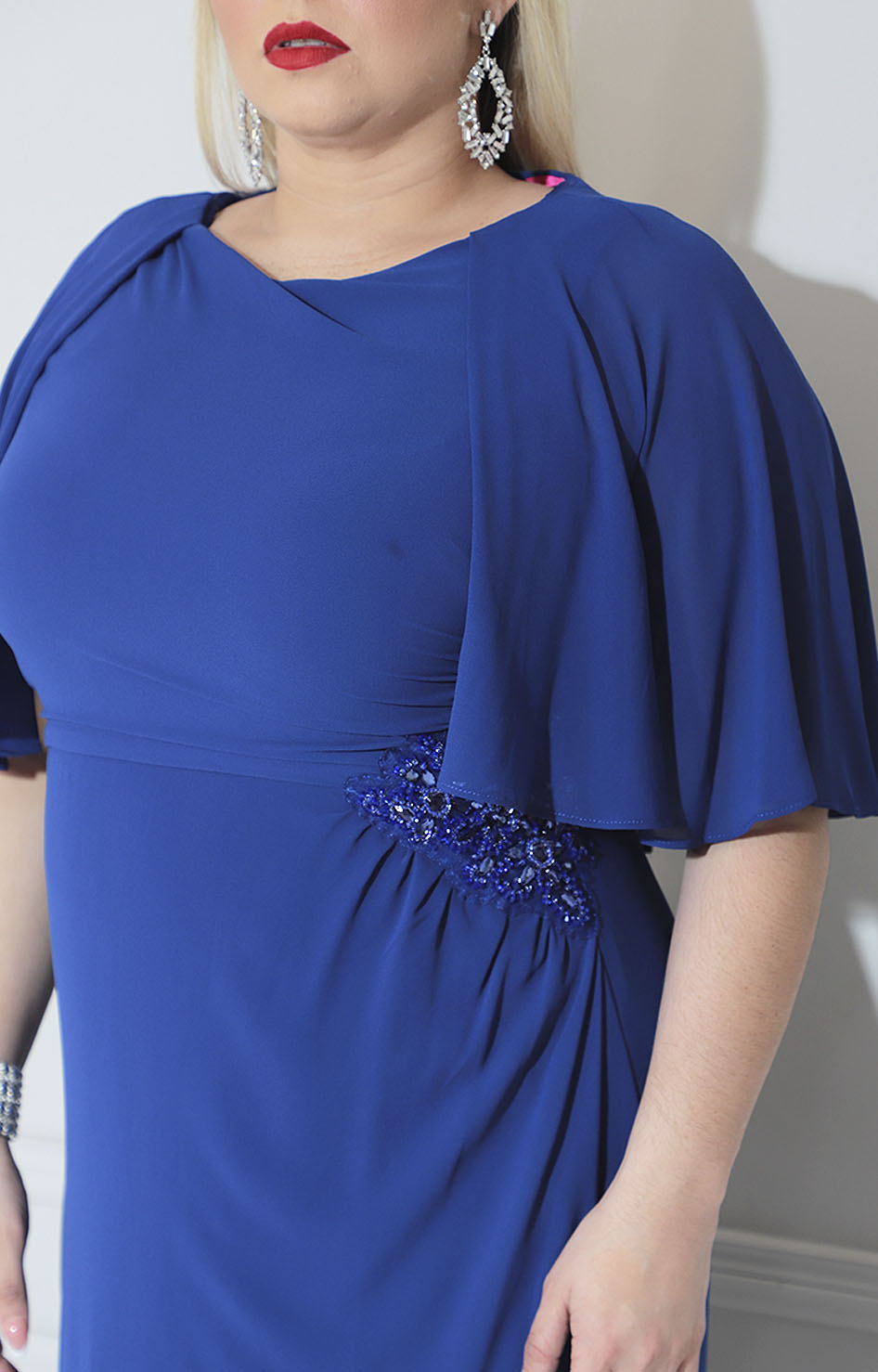 Vestido azul rey de gala