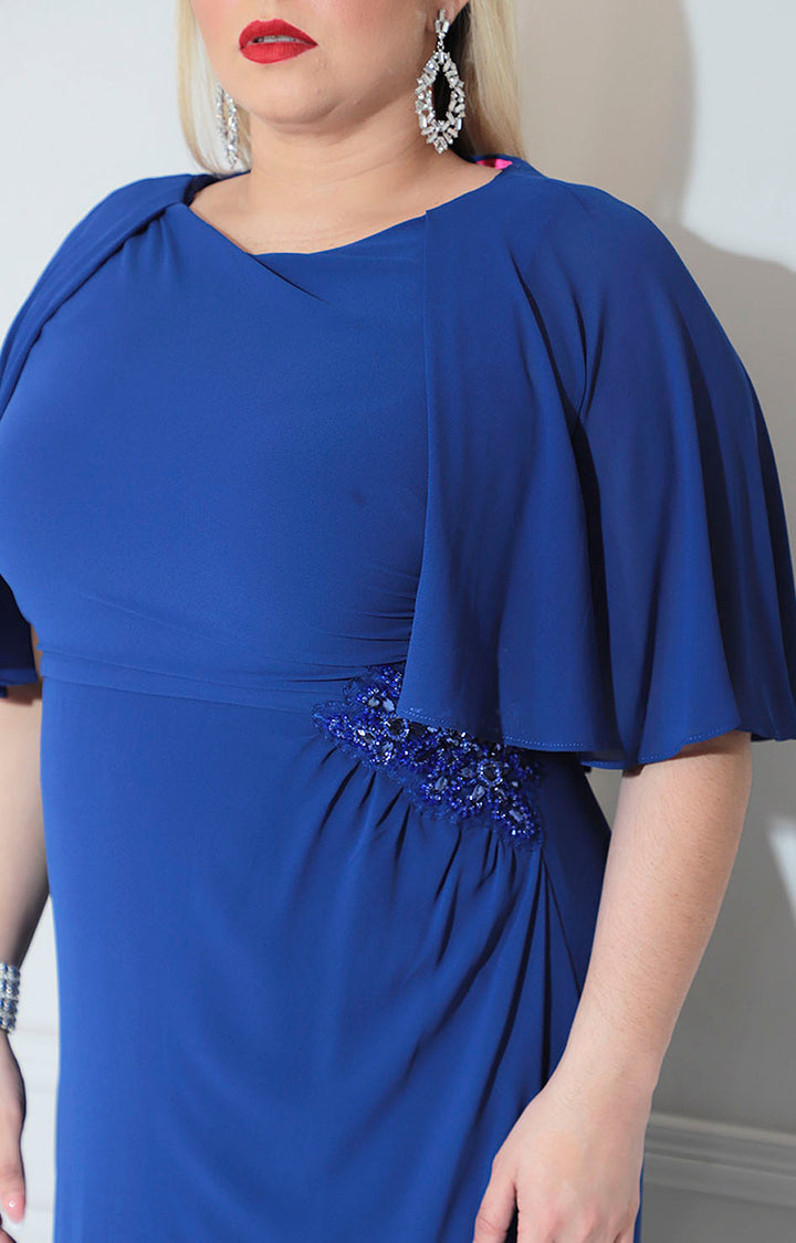 Vestido azul rey de gala