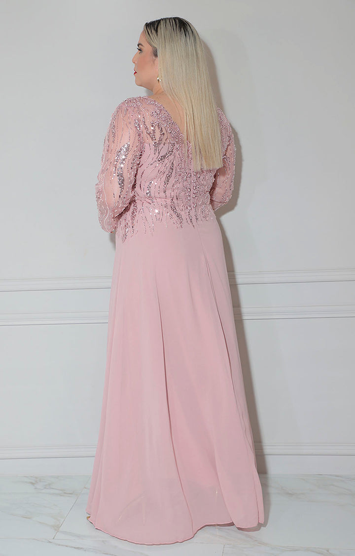 Vestido rosa de gala