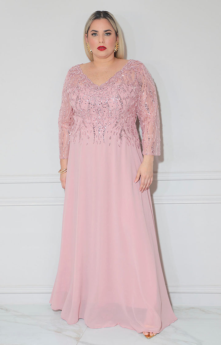 Vestido rosa de gala