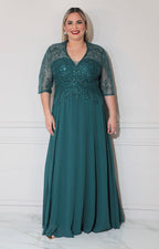Vestido verde con pedrería - VESTIDO XL Boutiquemirel 