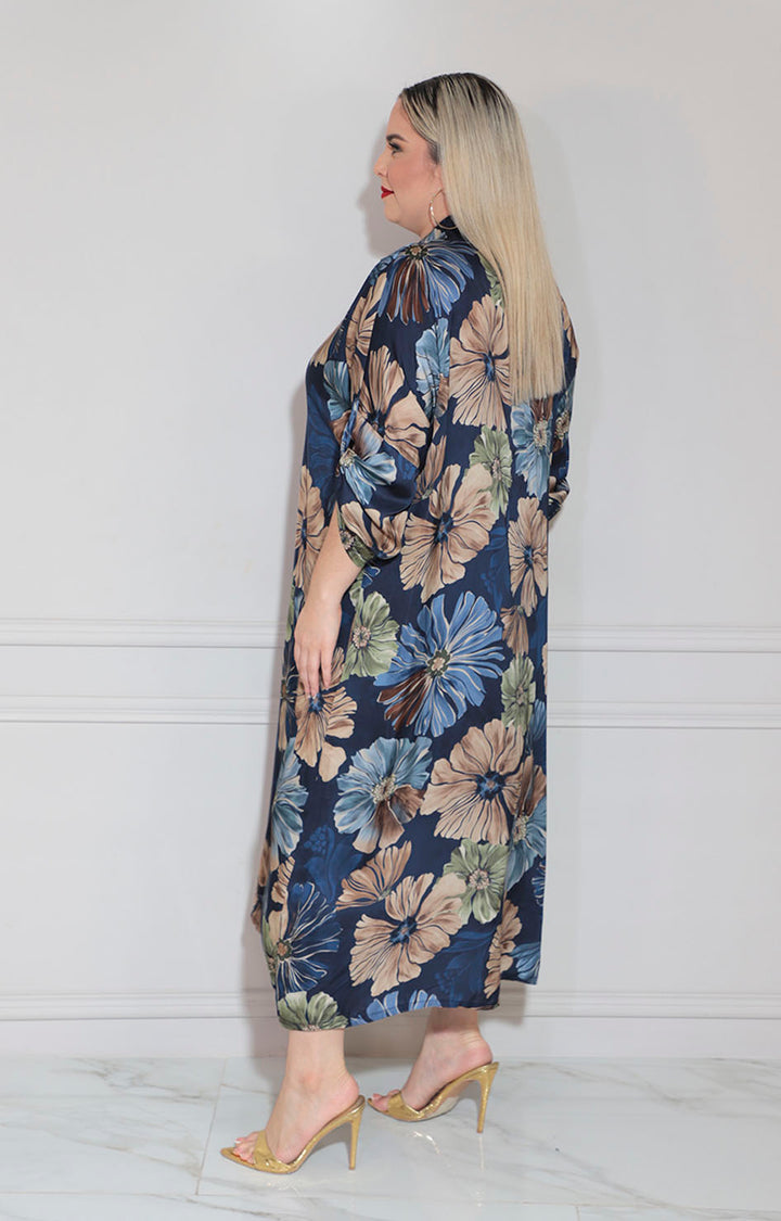 Vestido azul estampado