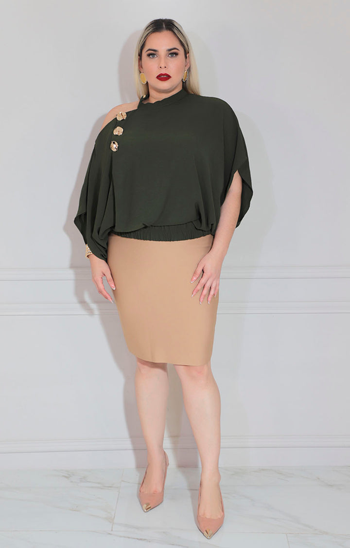 Falda de vandage beige