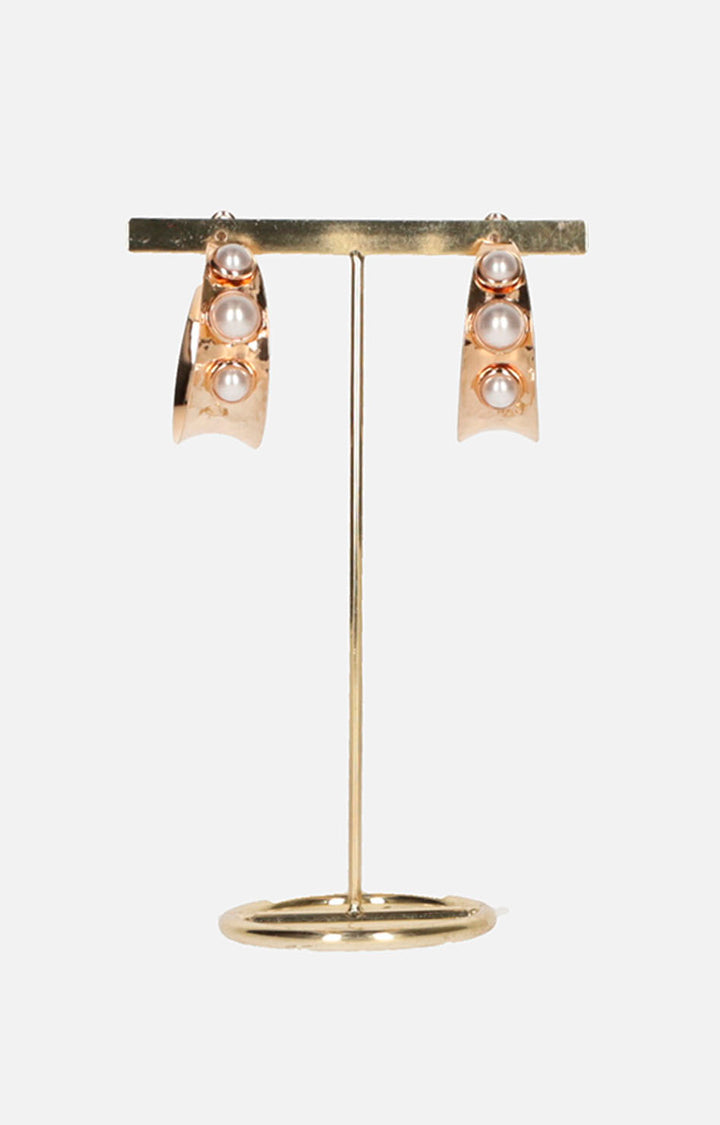 Arracada dorada con perlas - ARETE Boutiquemirel 