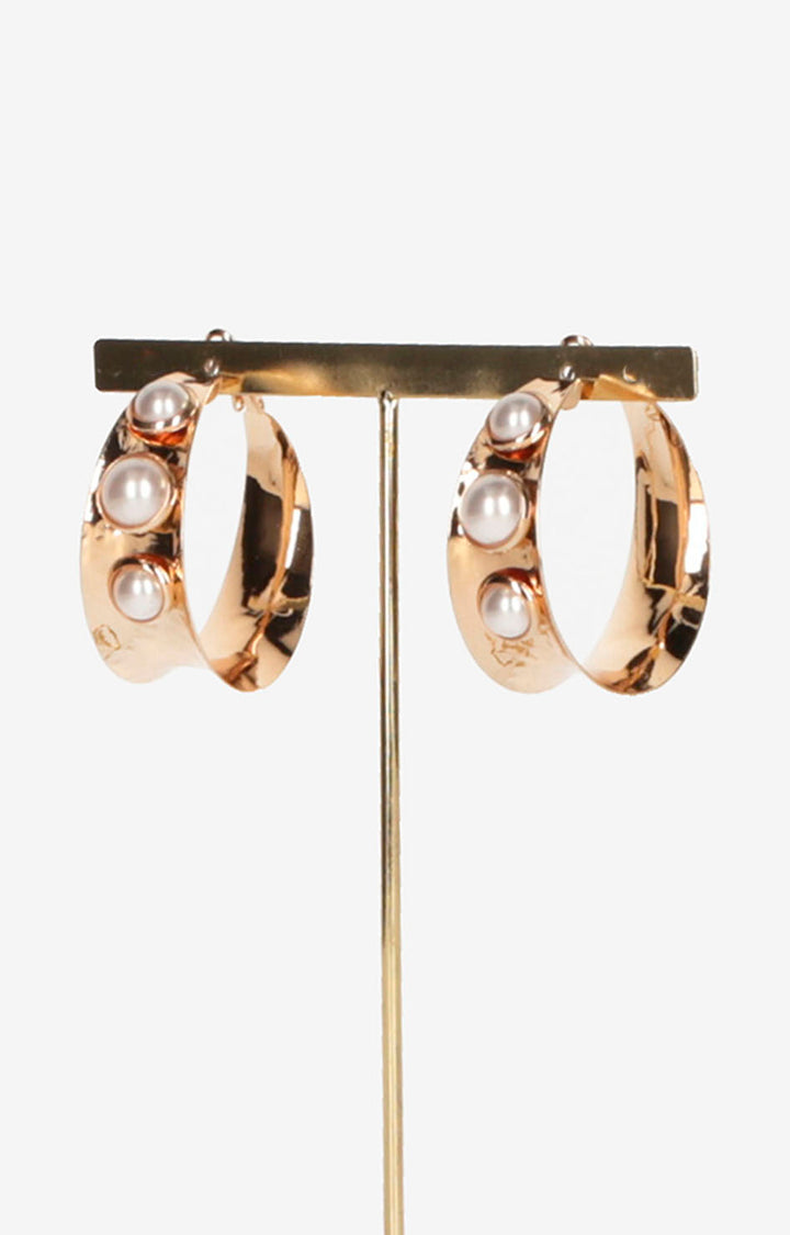 Arracada dorada con perlas - ARETE Boutiquemirel 