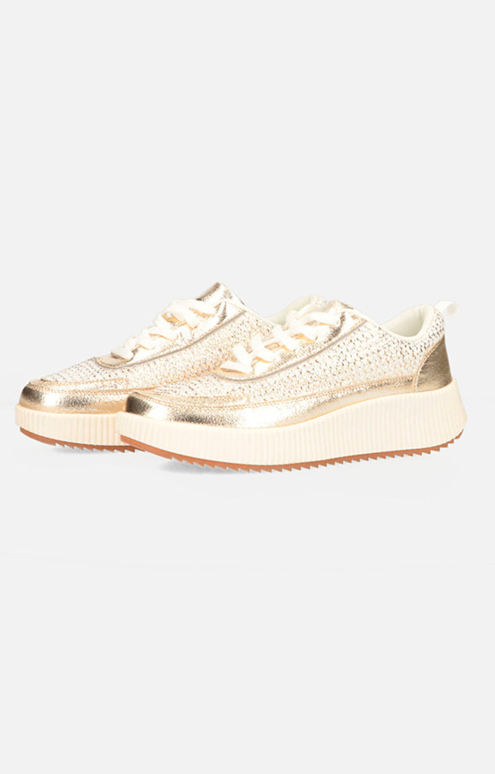 Tenis blancos con dorado - TENIS Boutiquemirel 