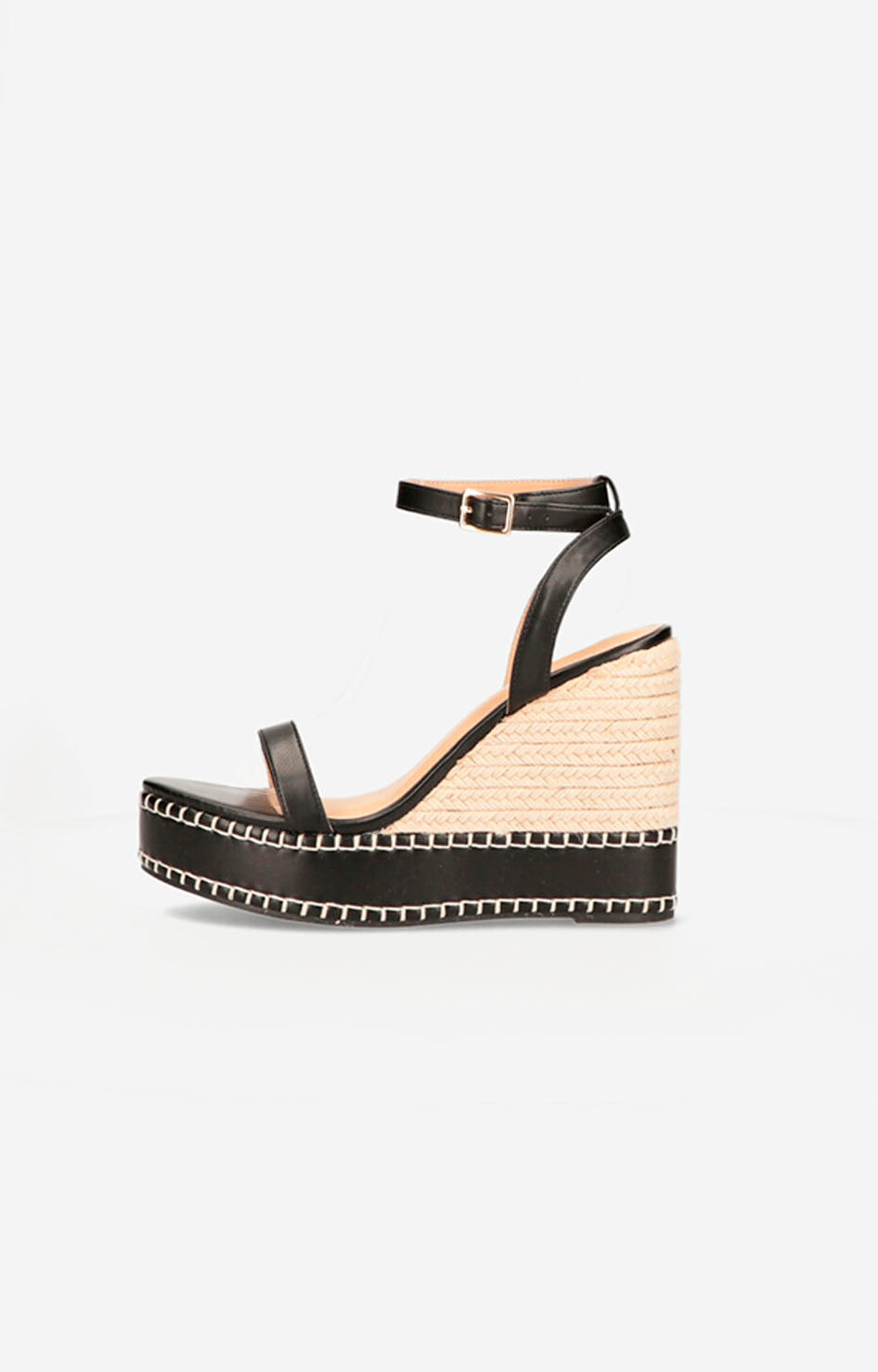 Plataforma negra con fibra natural - PLATAFORMAS Boutiquemirel 