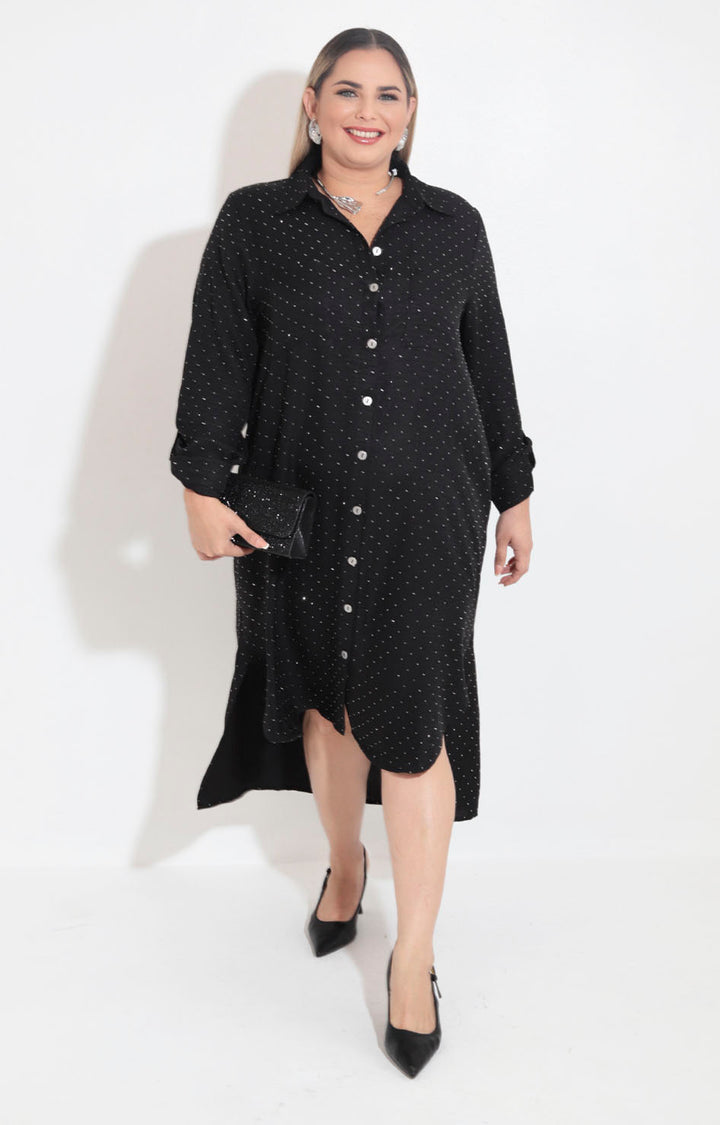 Vestido camisero negro - VESTIDO XL Boutiquemirel 