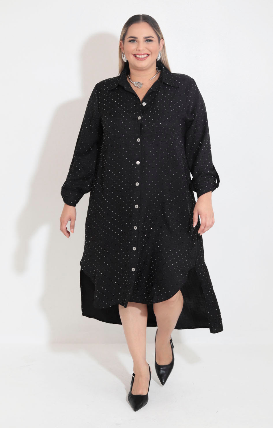 Vestido camisero negro - VESTIDO XL Boutiquemirel 