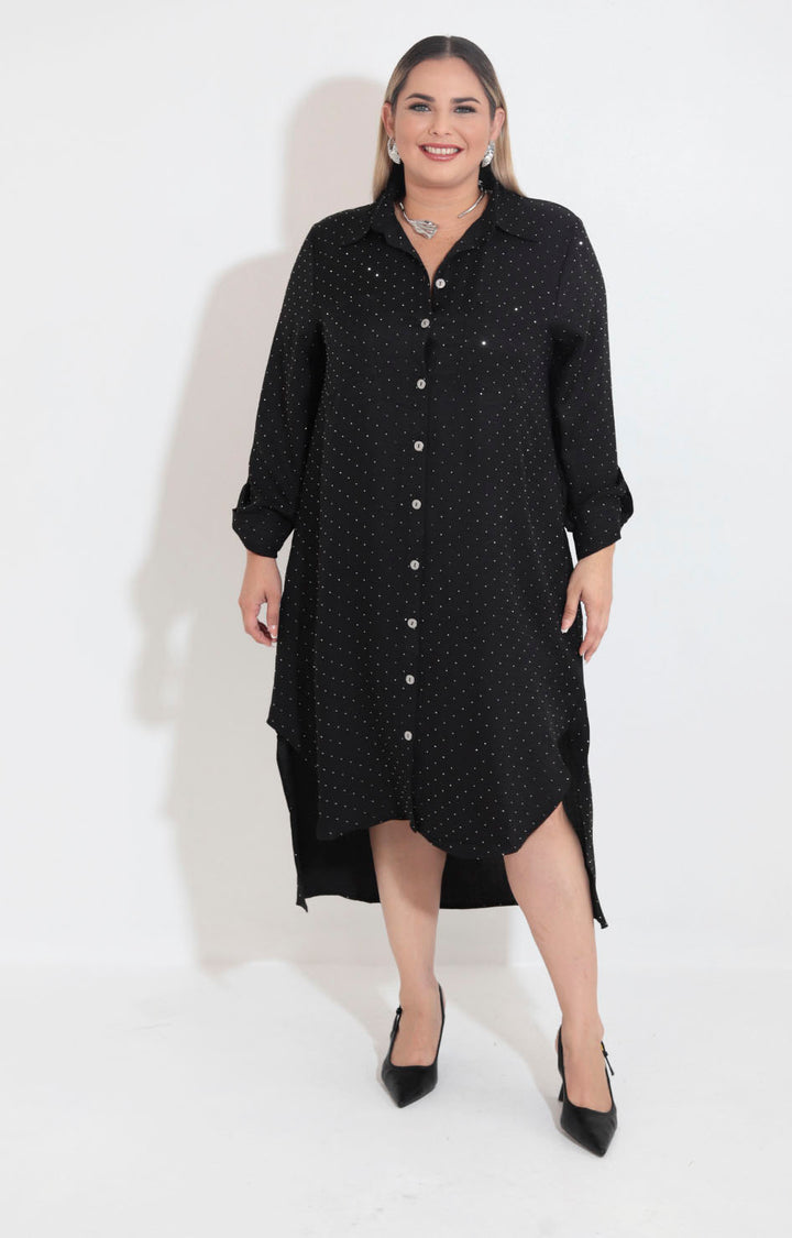 Vestido camisero negro - VESTIDO XL Boutiquemirel 