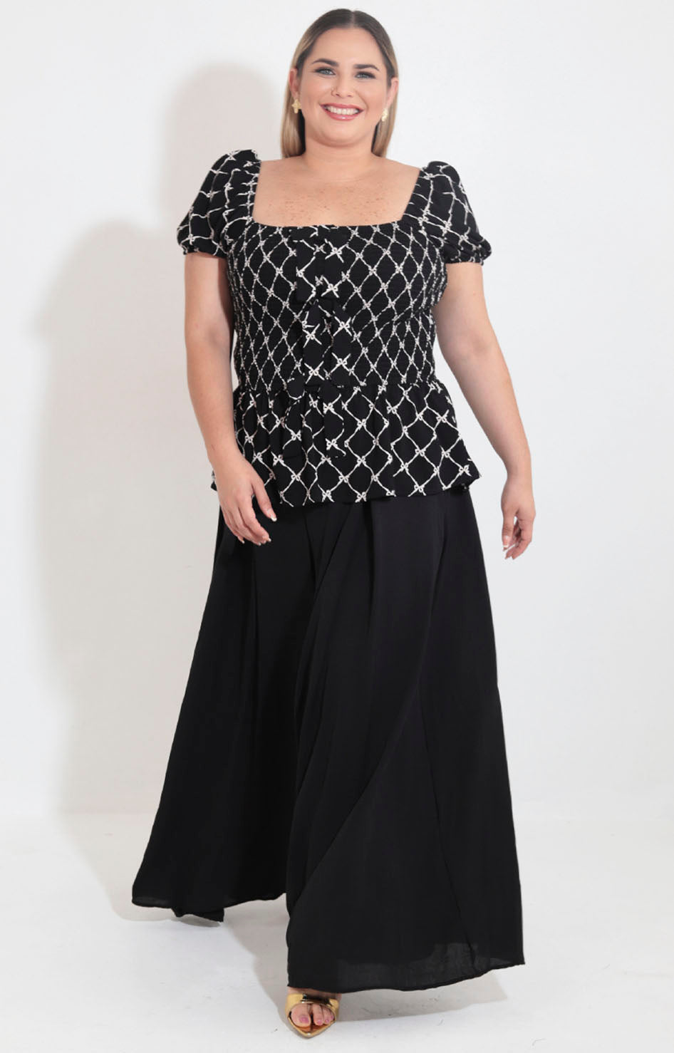 Blusa negra estampada - BLUSA XL Boutiquemirel 