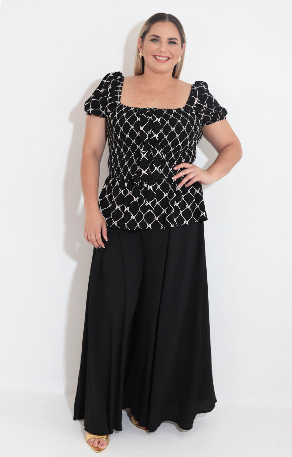 Blusa negra estampada - BLUSA XL Boutiquemirel 