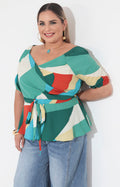 Blusa verde con peplum - BLUSA XL Boutiquemirel 