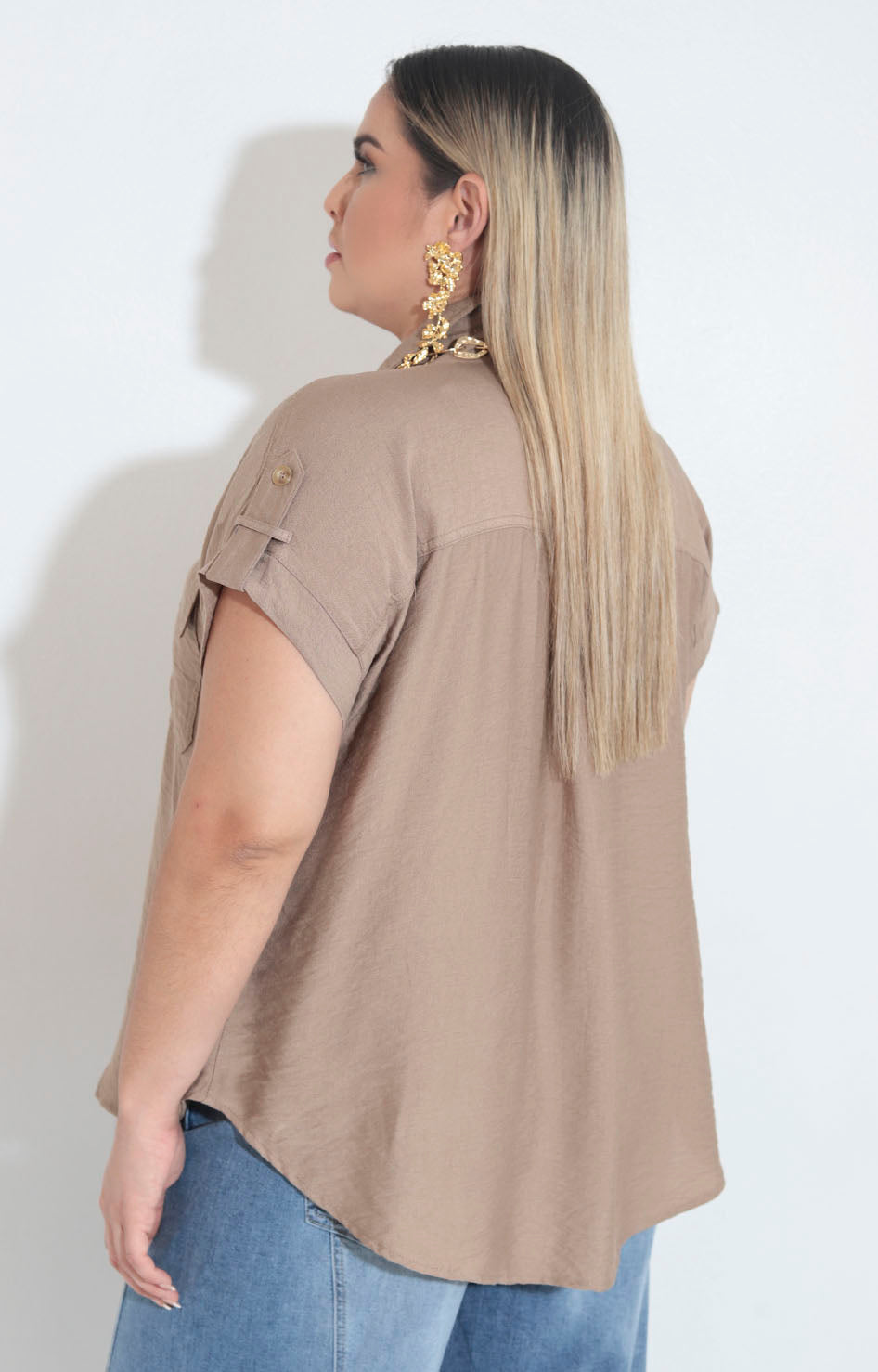 Camisera café - BLUSA XL Boutiquemirel 
