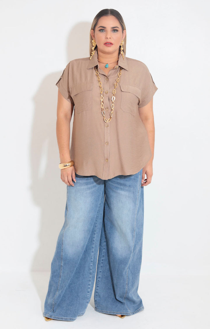 Camisera café - BLUSA XL Boutiquemirel 