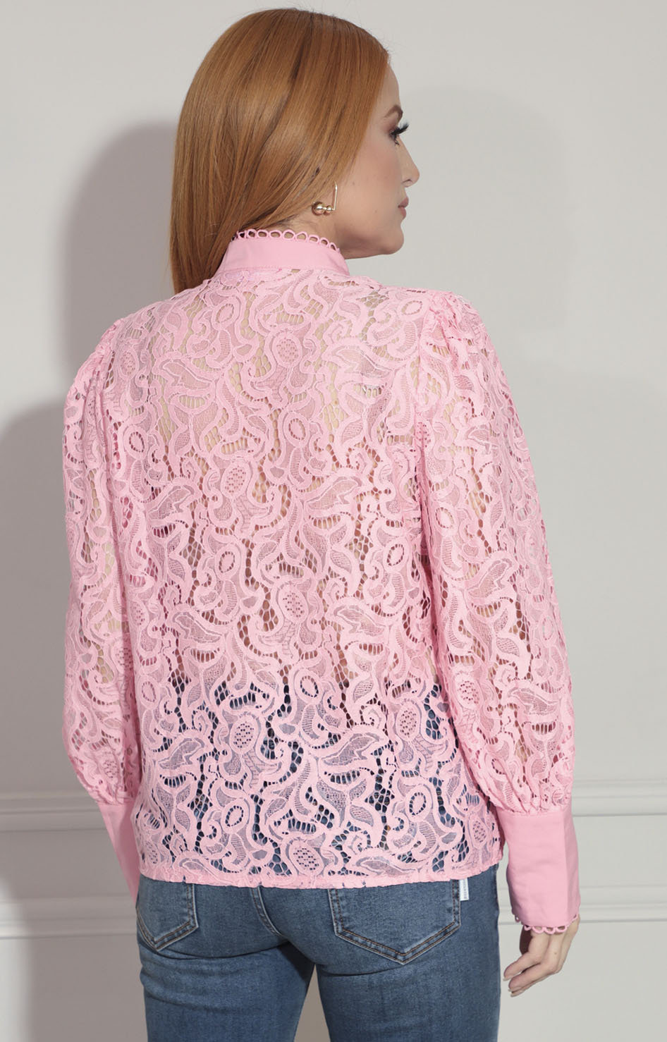 Camisera rosa en encaje - BLUSA Boutiquemirel 