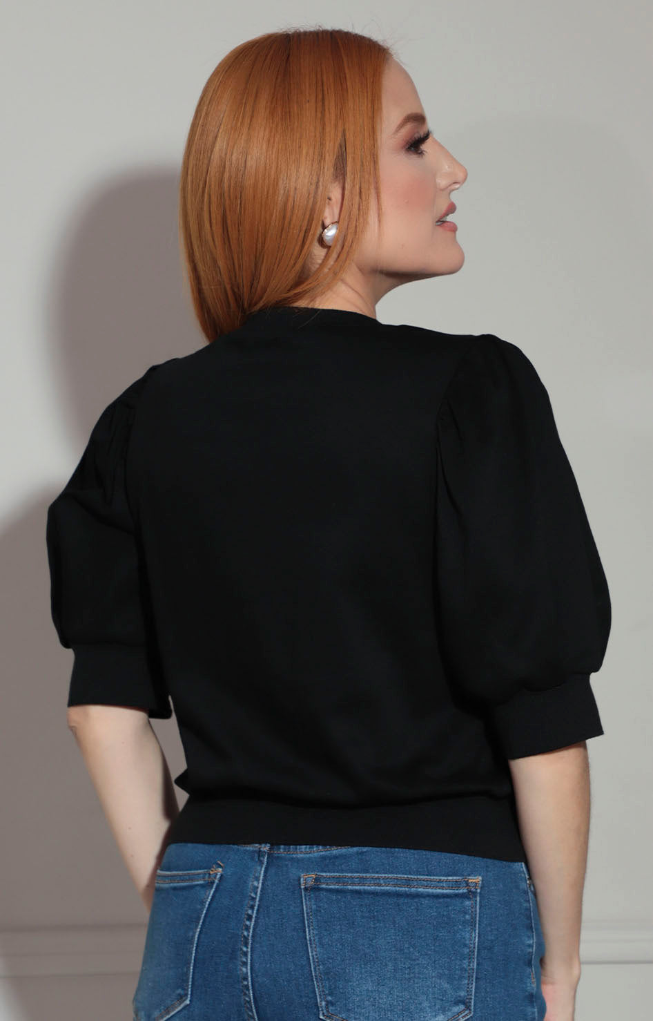 Blusa negra bordada - BLUSA Boutiquemirel 