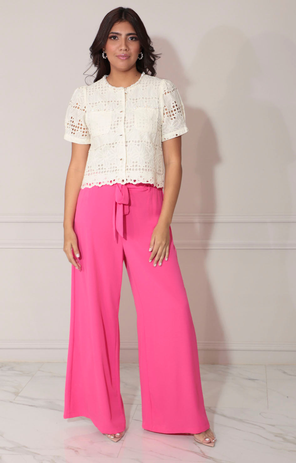 Blusa beige guipure - BLUSA Boutiquemirel 