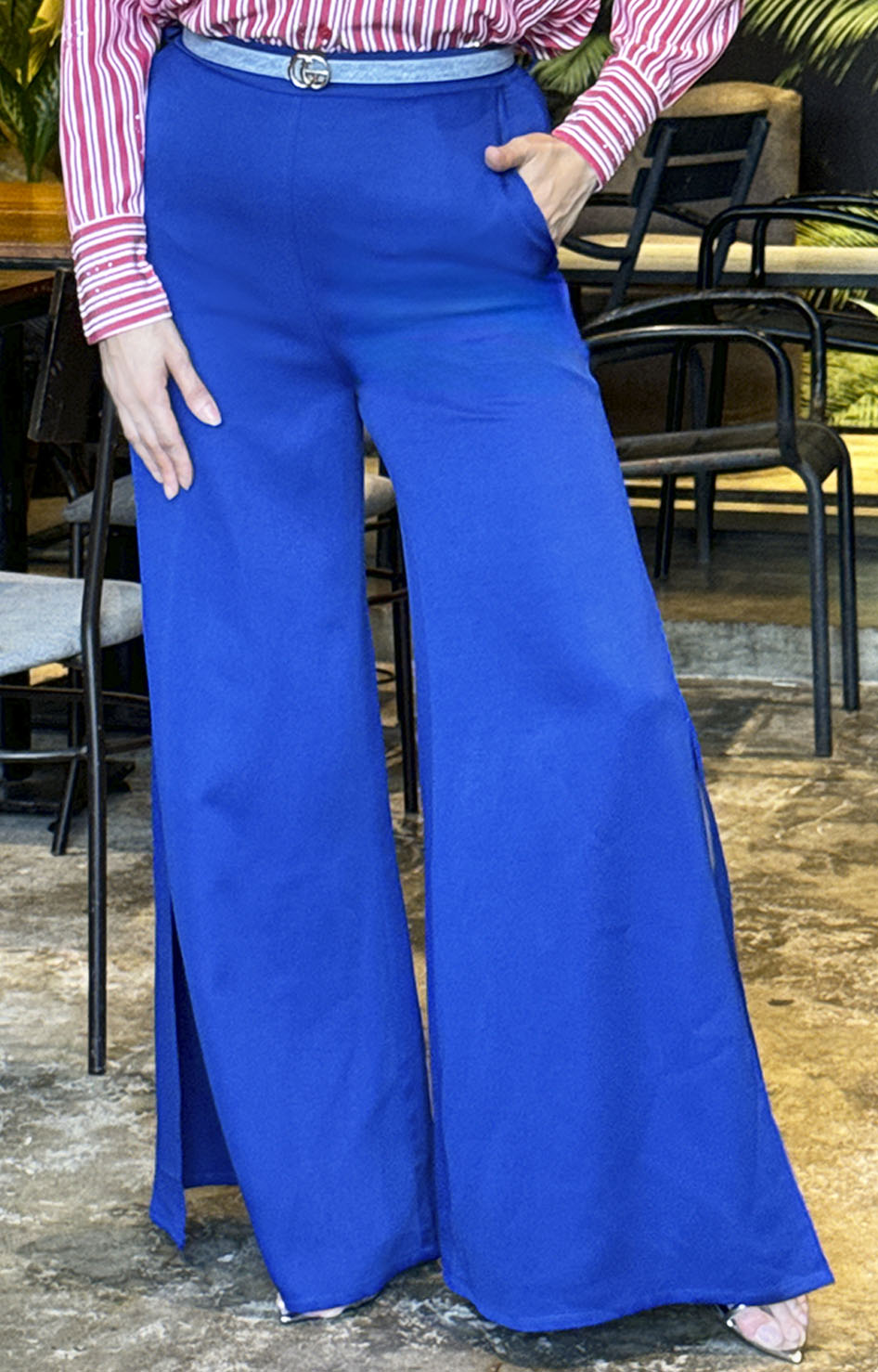 Blue Pants Pantalon Azul Rey Dama Combinar Pantalon Azul Rey Mujer