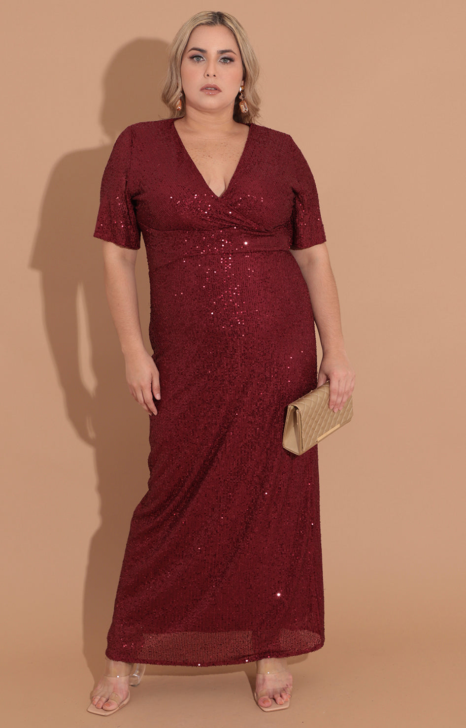 Vestido vino de lentejuela - VESTIDO Boutiquemirel 