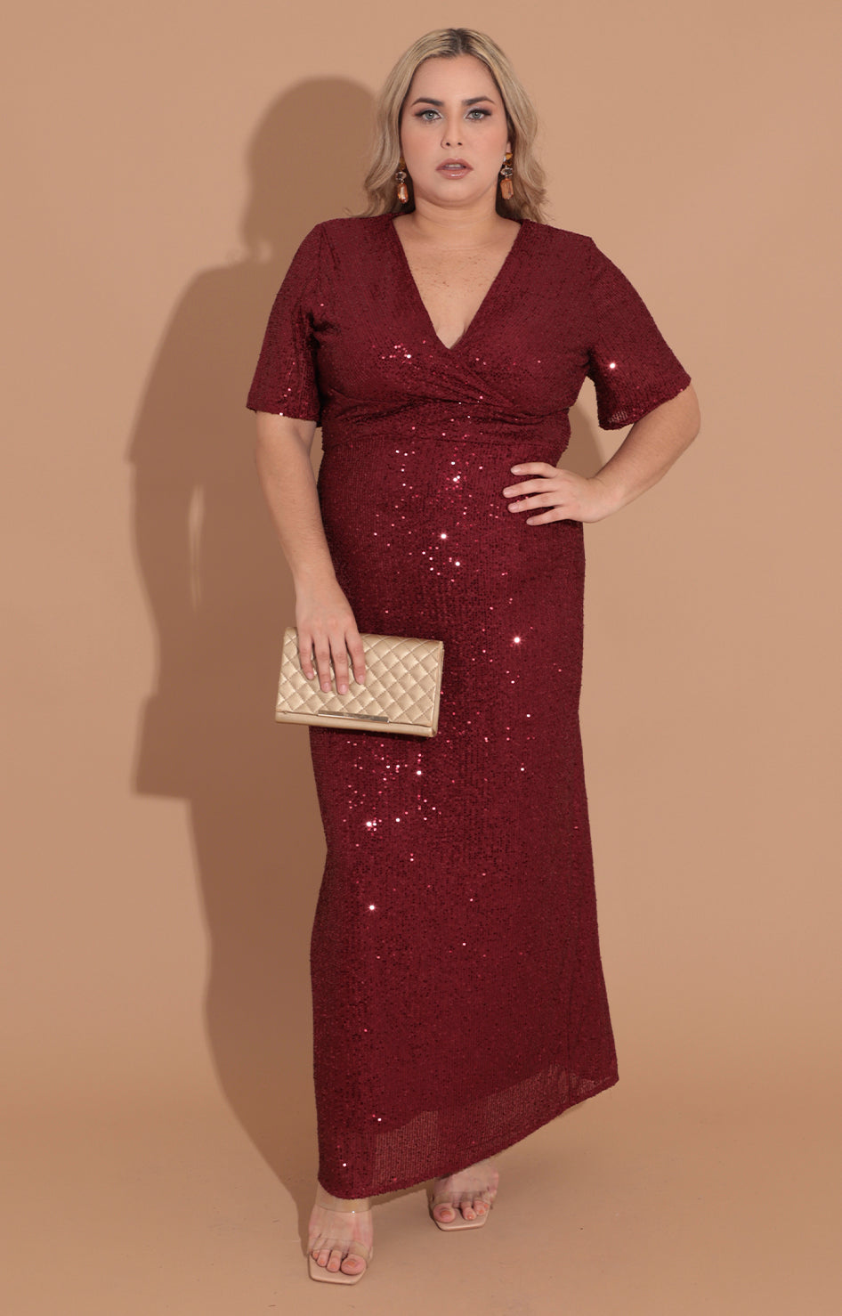 Vestido vino de lentejuela - VESTIDO Boutiquemirel 