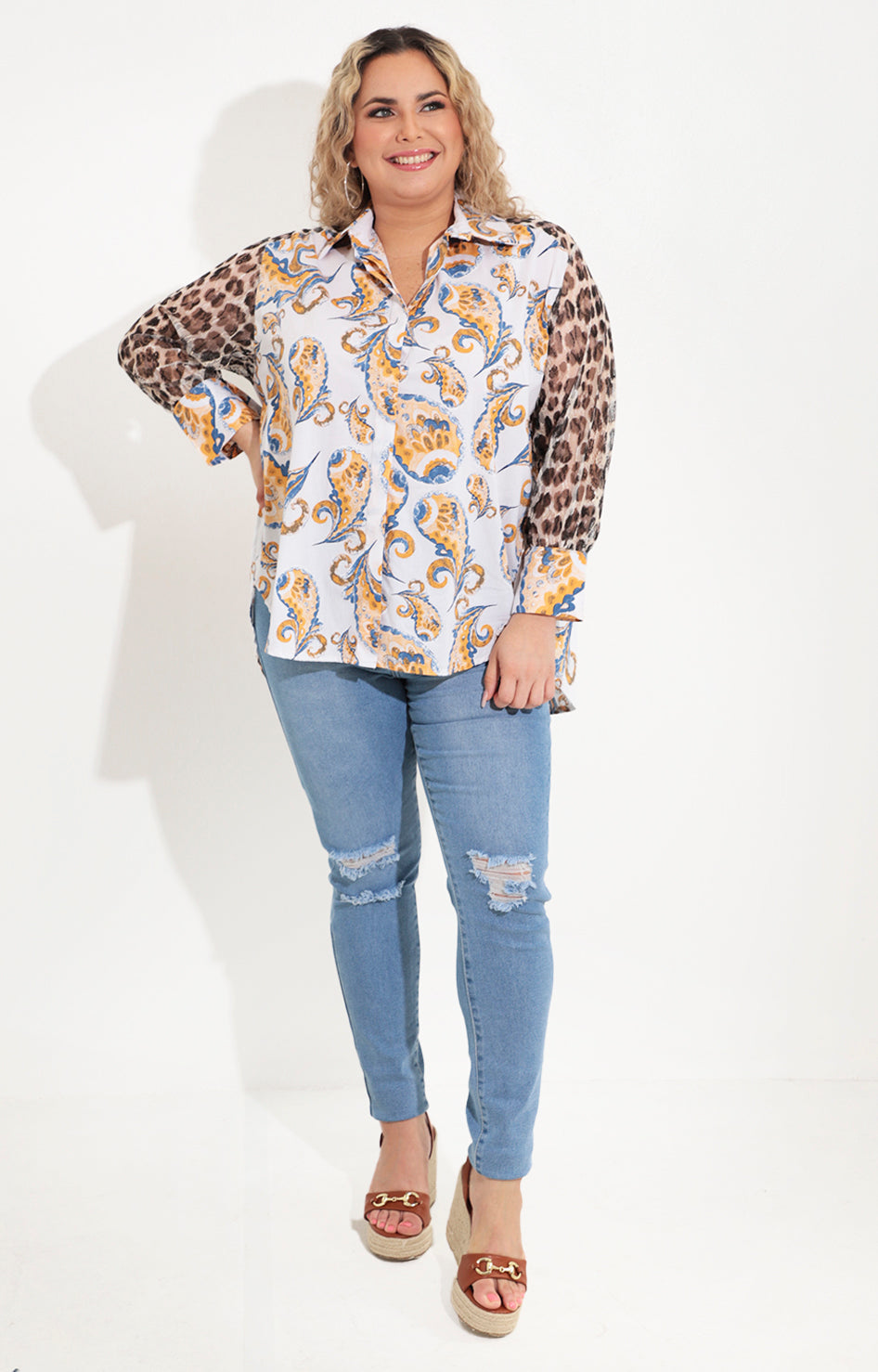 Blusa estampada manga larga - BLUSA Boutiquemirel 