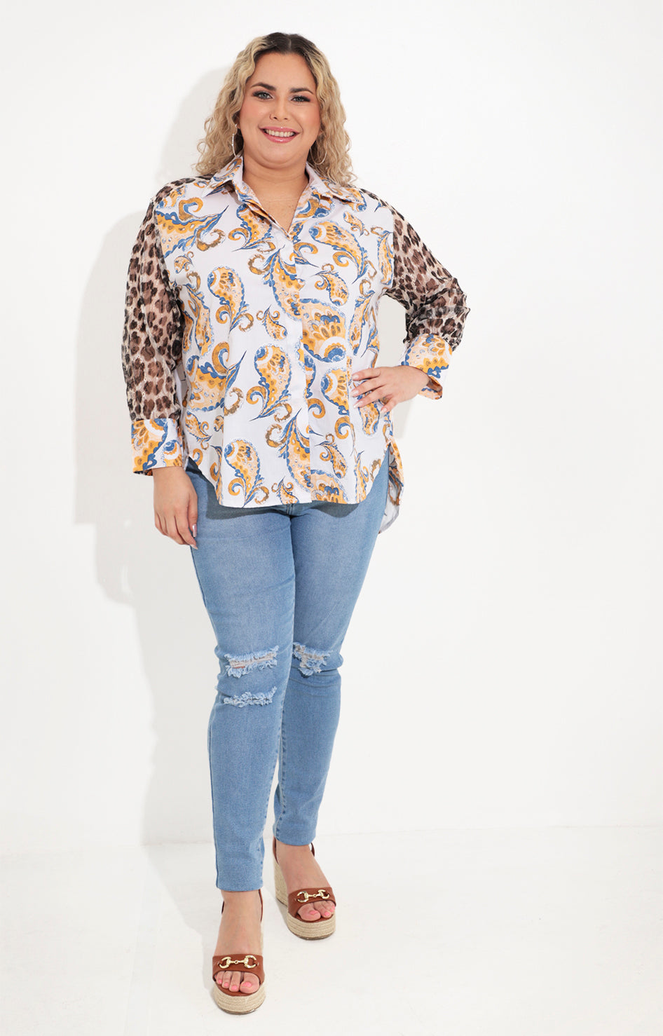 Blusa estampada manga larga - BLUSA Boutiquemirel 