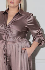 Palazzo café satinado - PALAZZO XL Boutiquemirel 