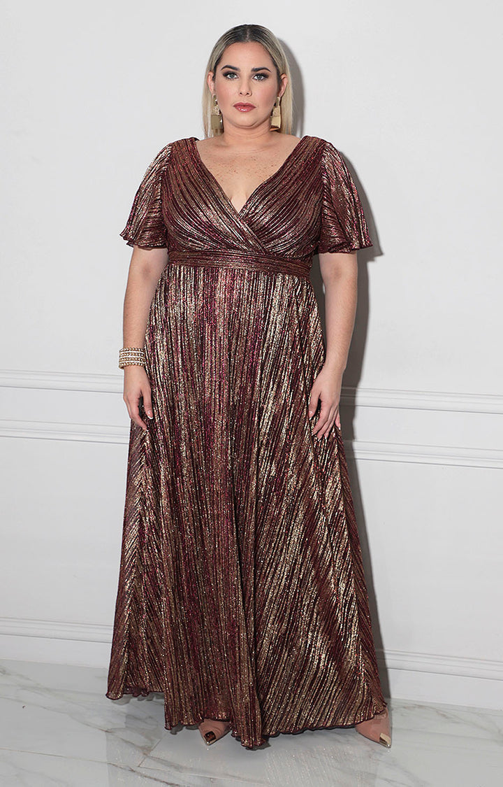 Vestido de gala vino