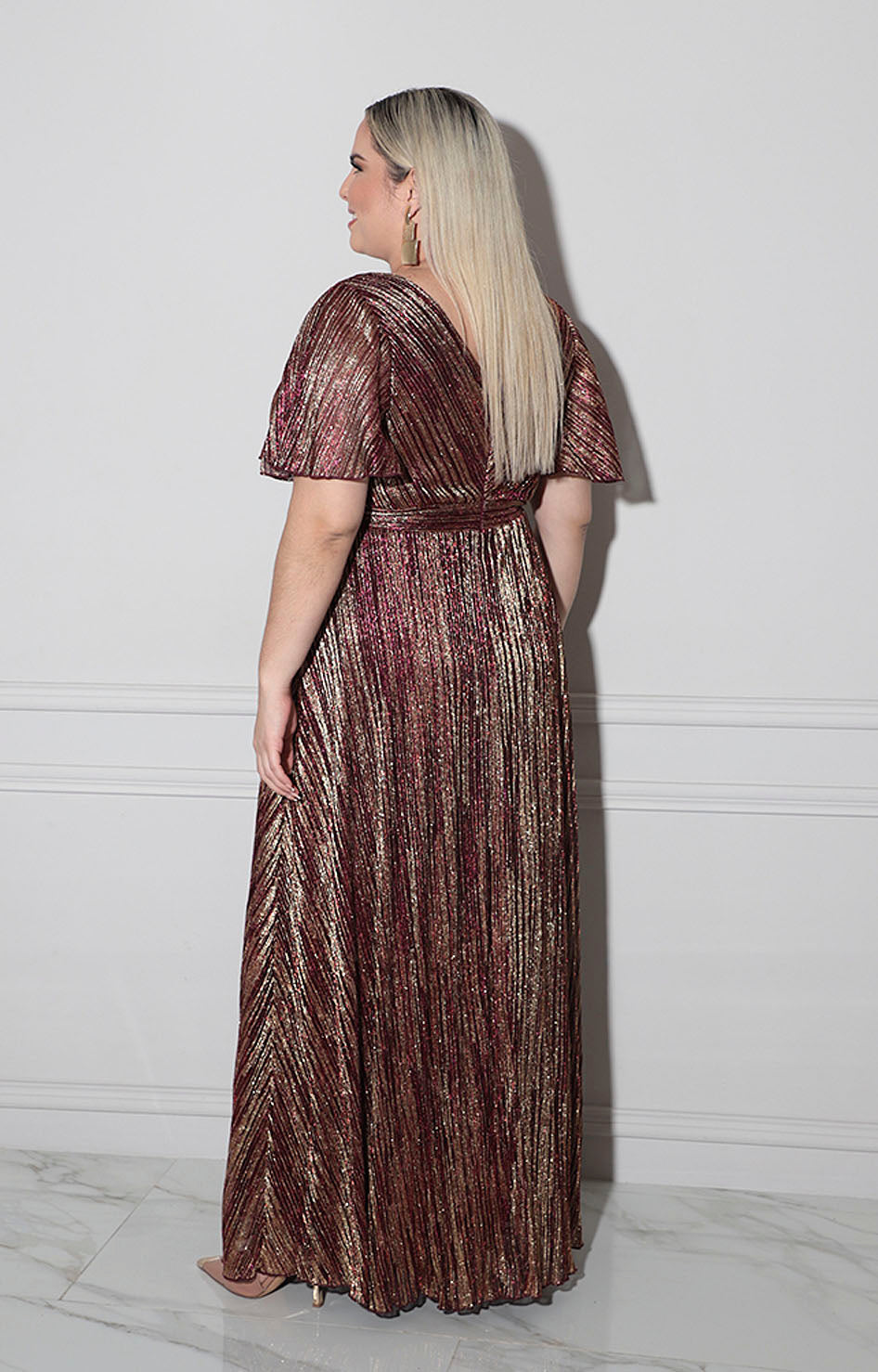 Vestido de gala vino