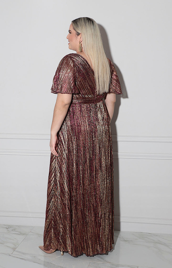 Vestido de gala vino